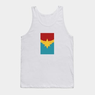 Gold Star with red and blue background Tank Top